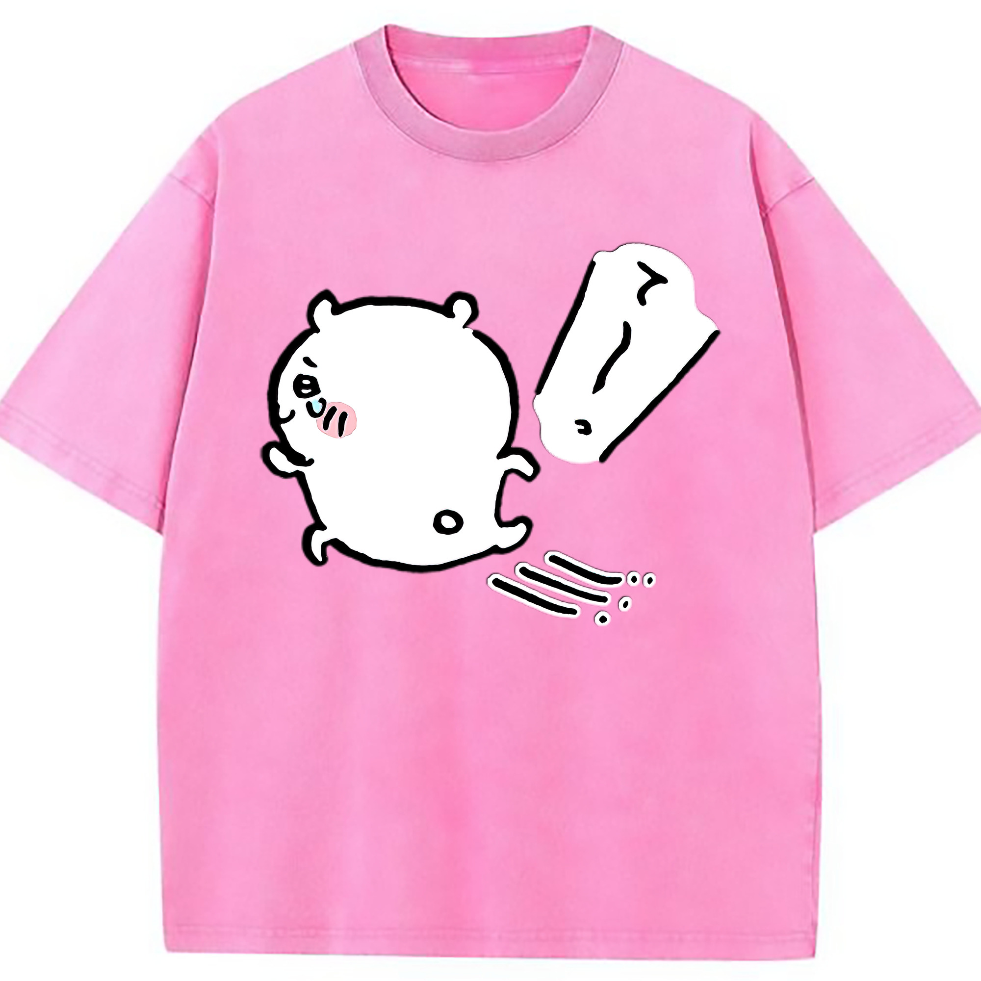 （画像用） ちいかわ ちいかわ Chii-kawa chiikawa 綿100% ヴィンテージ風 半袖Tシャツ（フロントプリント）